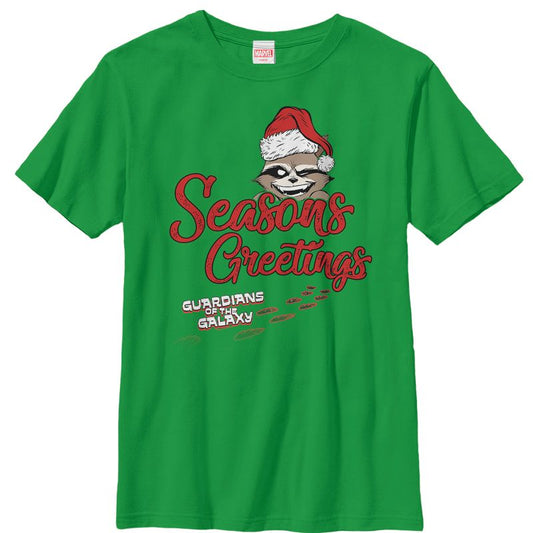 تي شيرت Marvel Christmas Guardians of the Galaxy Rocket Seasons للأولاد