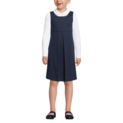Lands' End Lands' End Kids Ponte Pleat Jumper