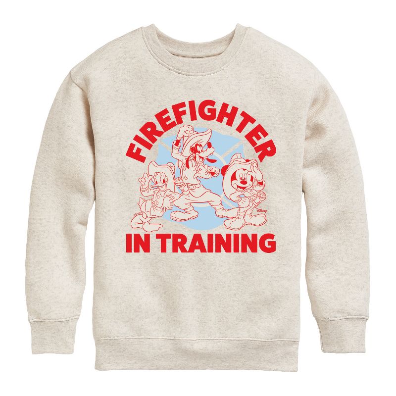 Boys' - Disney - Firefighter Mickey & Friends Graphic Long Sleeve Fleece Sweatshirt