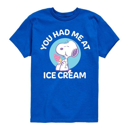 تي شيرت جرافيكي بأكمام قصيرة للأولاد من Peanuts - You Had Me At Ice Cream