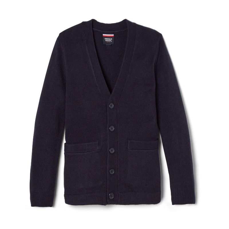 French Toast School Uniform Co-Ed V-Neck Sweater Cardigan