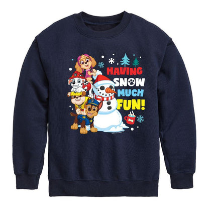 Boys' - Paw Patrol - Having Snow Much Fun Graphic Long Sleeve Fleece Sweatshirt
