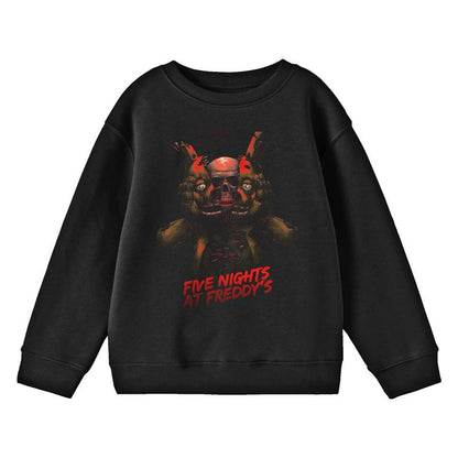 Five Nights At Freddy's Split Springtrap Crew Neck Long Sleeve Youth Black Sweatshirt