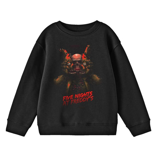 Five Nights At Freddy's Split Springtrap Crew Neck Long Sleeve Youth Black Sweatshirt