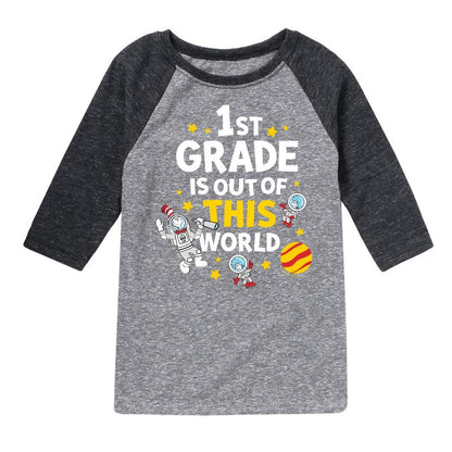 Boys' - Dr. Seuss - First Grade Out Of This World Raglan Graphic T-Shirt