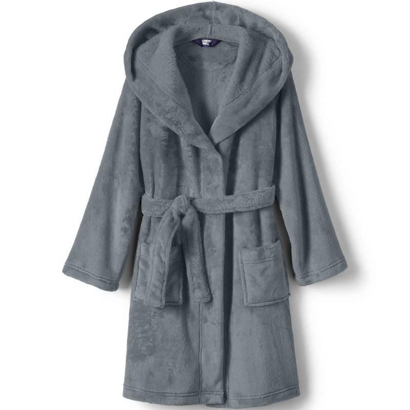 Lands' End Kids Hooded Fleece Solid Robe