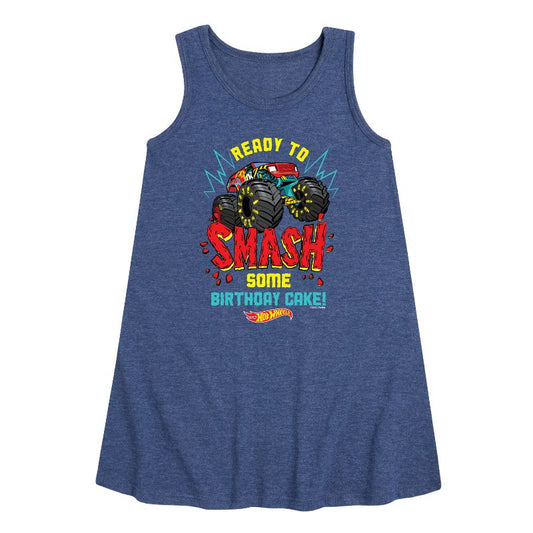Girls' - Hot Wheels - Ready To Smash Cake Graphic Sleeveless Aline Dress