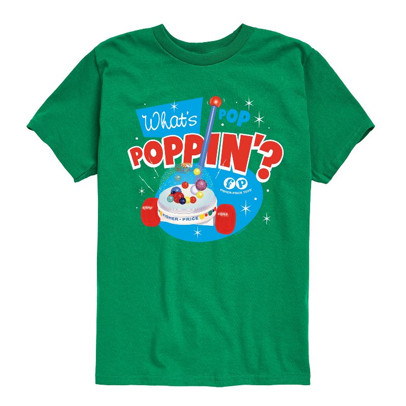 تي شيرت جرافيكي بأكمام قصيرة من فيشر برايس للأولاد - لعبة "ما هو بوبين"