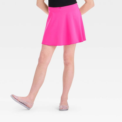 Girls' Lace Trim A-Line Mini Skort - art class™
