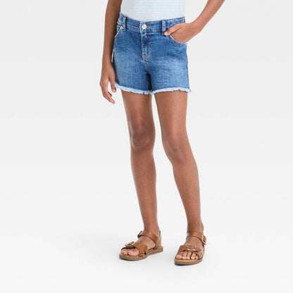 Girls' Cutoff Mid-Rise Jean Shorts - Cat & Jack™