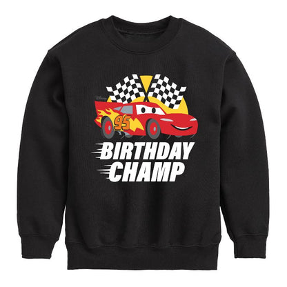Boys' - Disney - Race To Finish Line Graphic Long Sleeve Fleece Sweatshirt