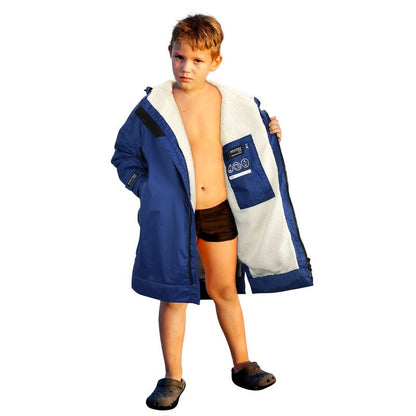 Catalonia Swim Parka for Kids Teens, Lightweight Waterproof Windproof Swim Jacket, Fleece-Lined Warm Changing Coat for Swim Lessons, Beach