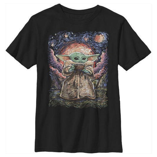 Boy's Star Wars The Mandalorian The Child Starry Night T-Shirt