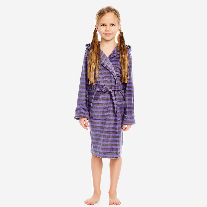 Leveret Kids Fleece Hooded Robe
