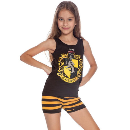 Harry Potter Girls Hogwarts House Crest Tank Top and Short Pajama 2pc Set