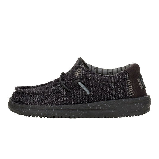 Hey Dude Wally Stretch Sox Youth - أحذية مريحة للأطفال بدون رباط