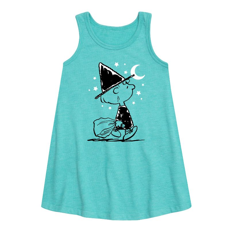 Girls' - Peanuts - Sally Witch Graphic Sleeveless Aline Dress