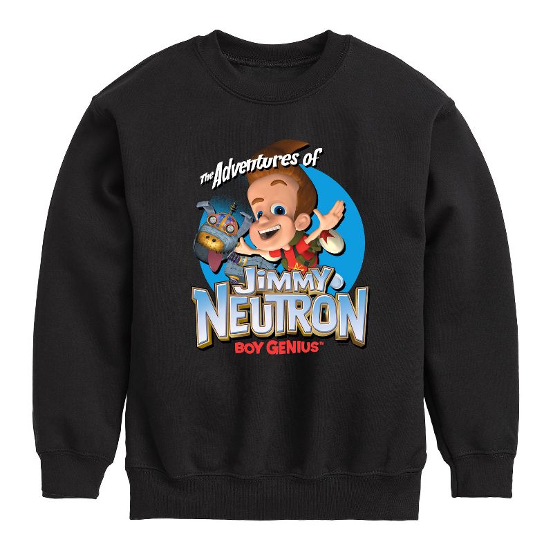 Boys' - Jimmy Neutron - Boy Genius Graphic Long Sleeve Fleece Sweatshirt