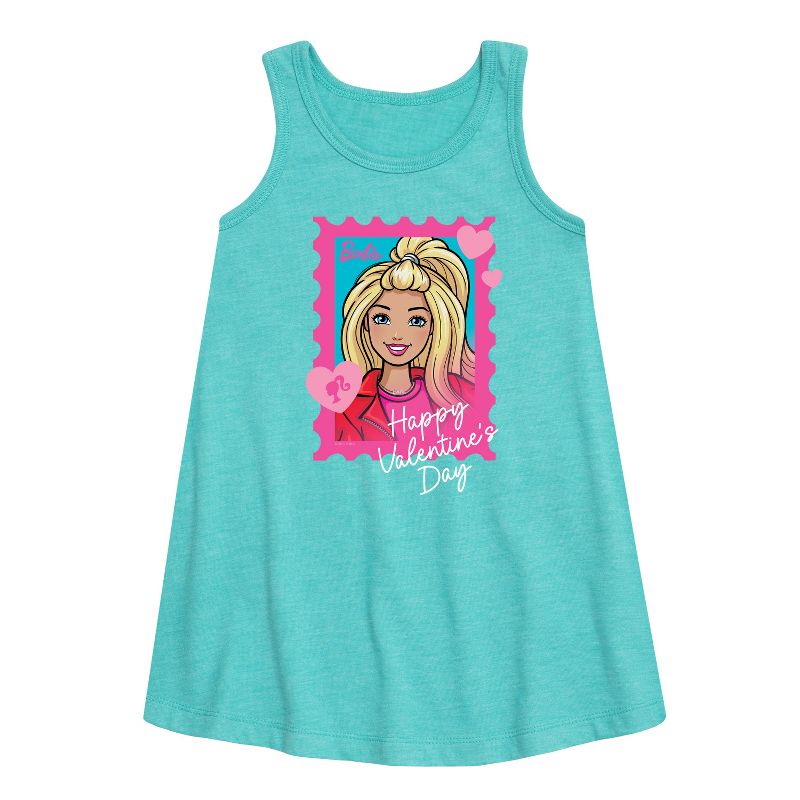 Girls' - Barbie - Valentine's Day Graphic Sleeveless Aline Dress