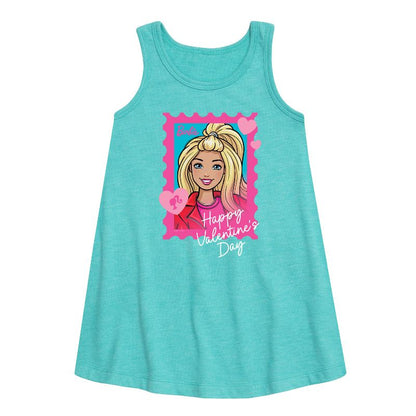 Girls' - Barbie - Valentine's Day Graphic Sleeveless Aline Dress