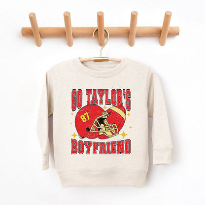 The Juniper Shop Go Taylor's Boyfriend Sparkle Toddler Graphic Sweatshirt