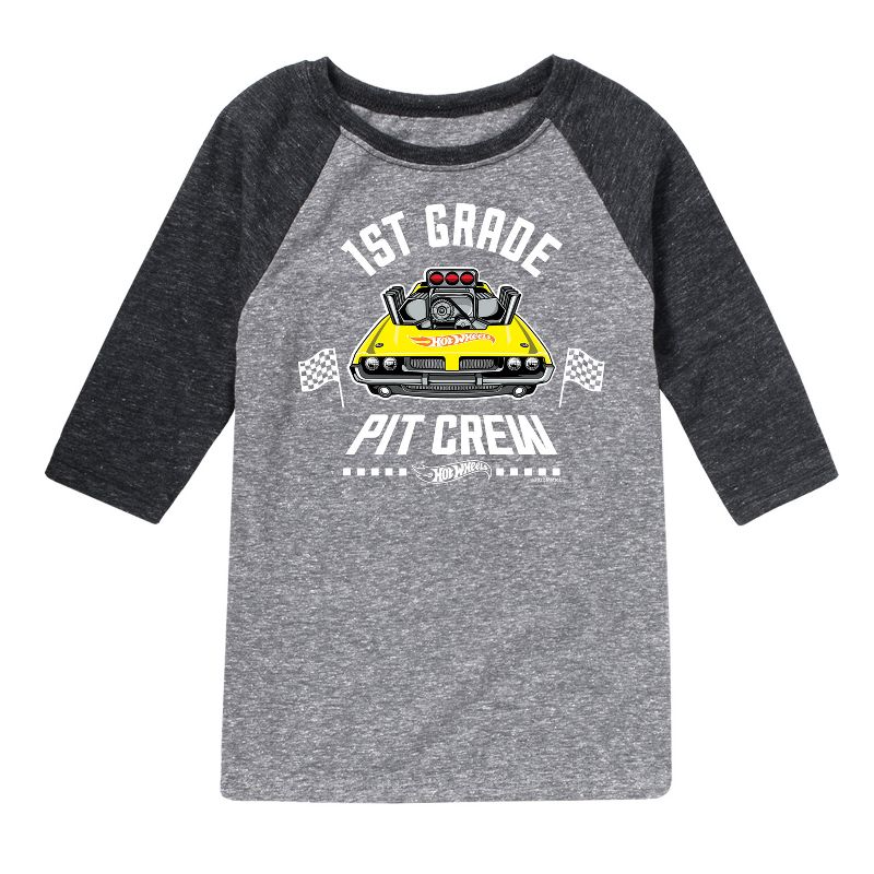 Boys' - Hot Wheels - Pit Crew 1st Grade Raglan Graphic T-Shirt