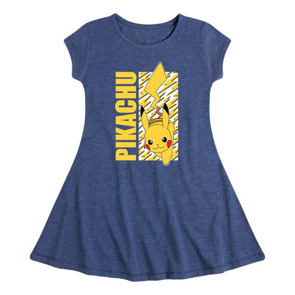 فستان بناتي - بوكيمون - بيكاتشو لايتنينج بولتس - مناسب وأنيق - بأكمام قصيرة