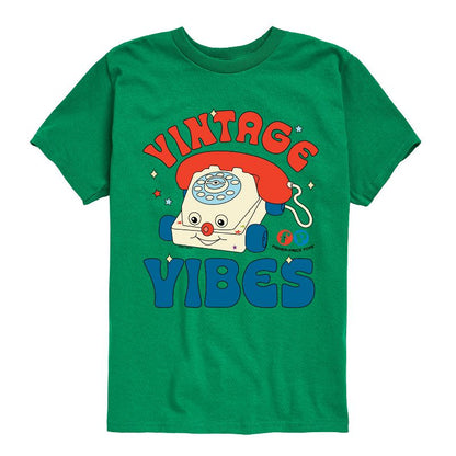 Boys' - Fisher-Price - Vintage Vibes Phone Short Sleeve Graphic T-Shirt