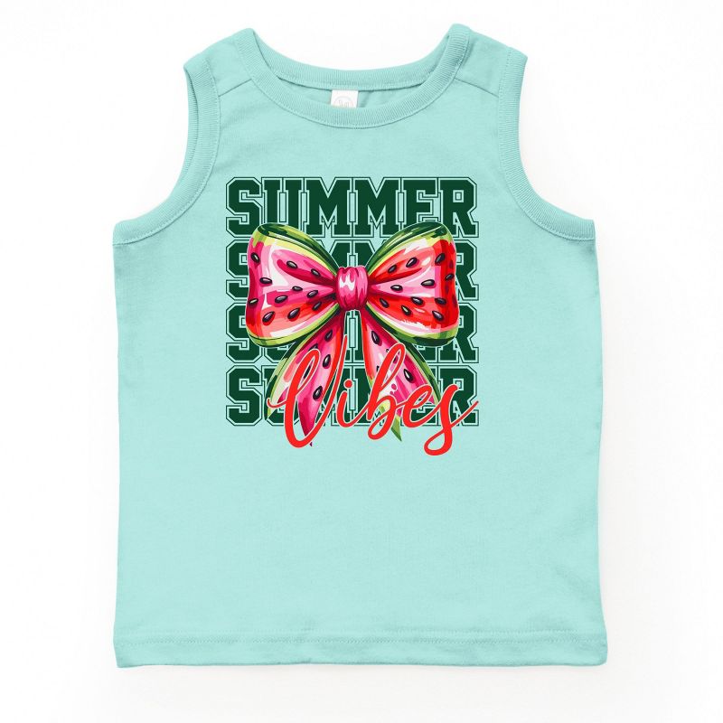 The Juniper Shop Coquette Watermelon Bow Summer Chart Youth Tank Top