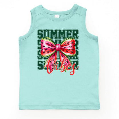 The Juniper Shop Coquette Watermelon Bow Summer Chart Youth Tank Top