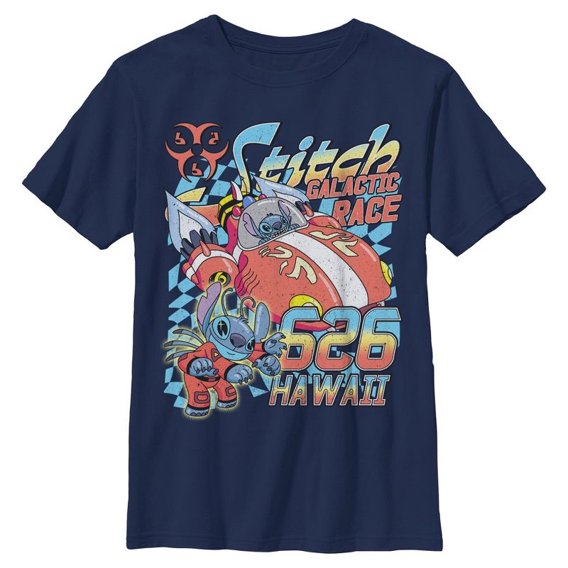 Boys Lilo & Stitch Hawaiian Galactic Race T Shirt
