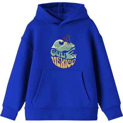 Gulf of Mexico Wave Text Youth Long Sleee Hoodie