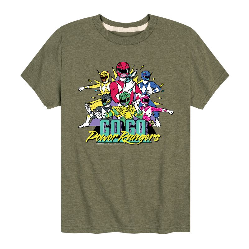 Boys' - Power Rangers - Go Go Group Short Sleeve Graphic T-Shirt