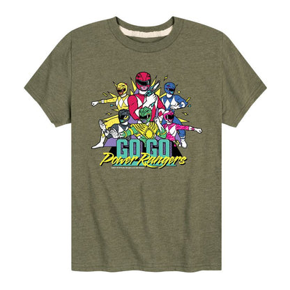 Boys' - Power Rangers - Go Go Group Short Sleeve Graphic T-Shirt