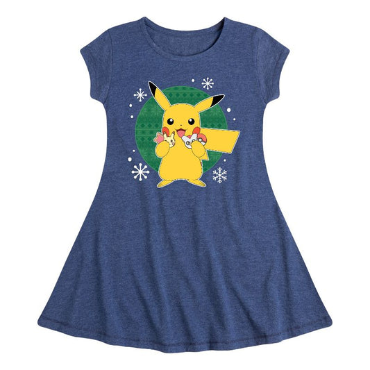 Girls' - Pokémon - Official Cookie Taster Fit & Flair Cap Sleeve Dress