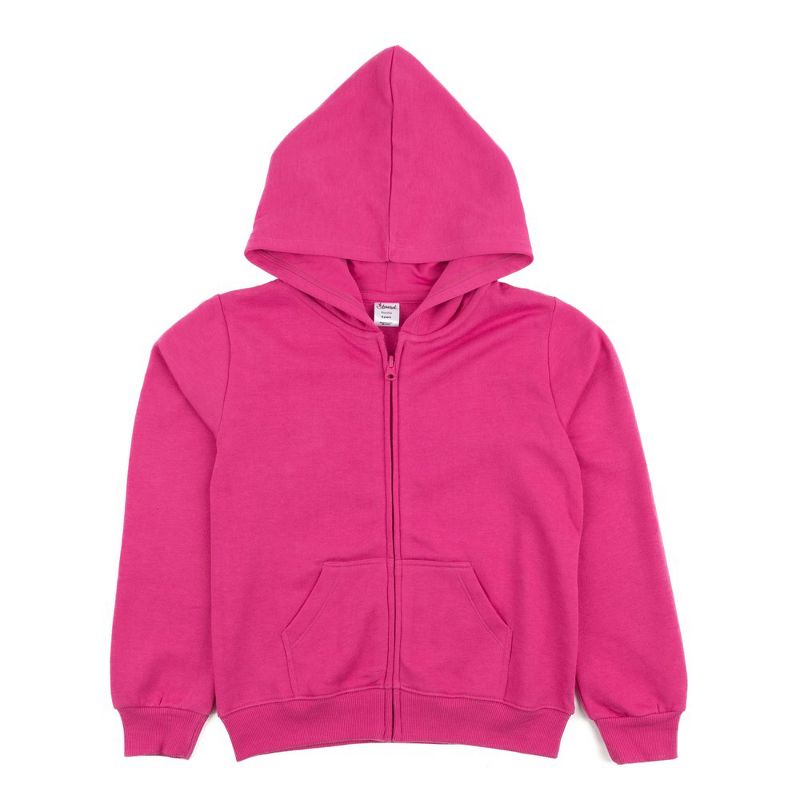 Leveret Kids Zipper Classic Solid Color Sweat Hoodie