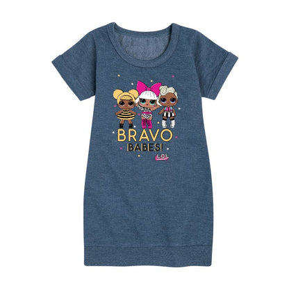 Girls' - LOL Surprise! - Bravo Babes Graphic Short Sleeve Fleece Dress