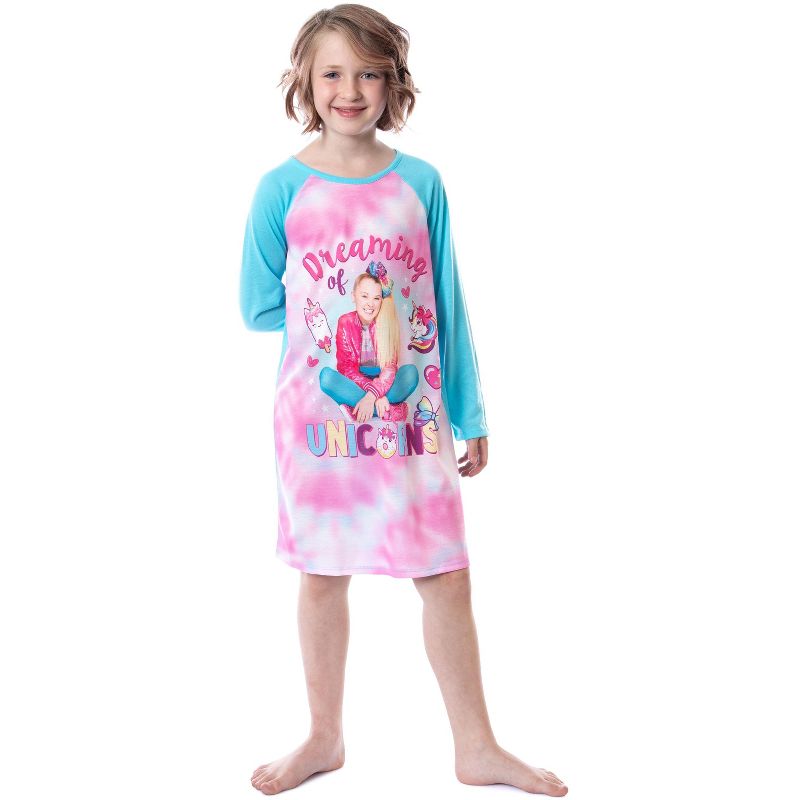 Nickelodeon JoJo Siwa Girls' JoJo Dreaming of Unicorns Nightgown Pajama