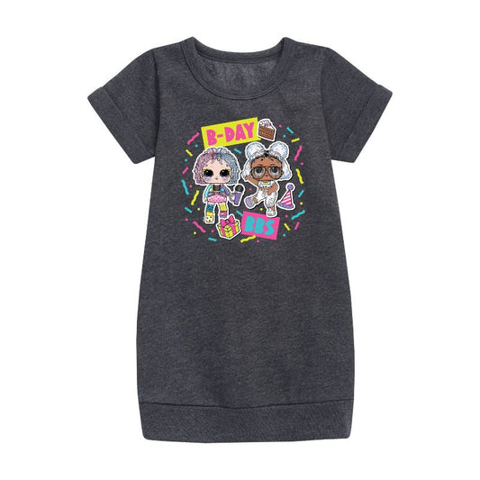 Girls' - LOL Surprise! - B-Day BBS Graphic Short Sleeve Fleece Dress