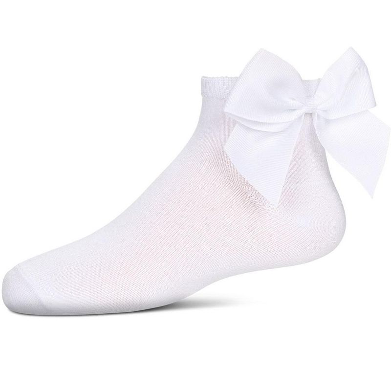 Memoi Girls' Bow Back Anklet Socks
