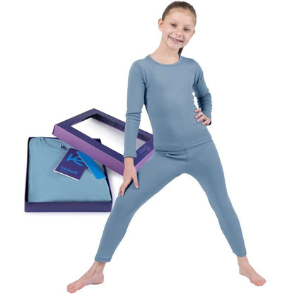 Kickoff Thermal Underwear for Kids Thermals Top & Bottom Set Girls Thermal Underwear Set Kids Long Underwear Base Layer Kids Pajamas