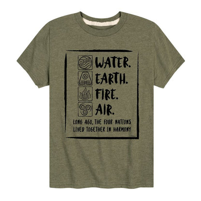 Boys' - Avatar: The Last Airbender - Elements Harmony Short Sleeve Graphic T-Shirt