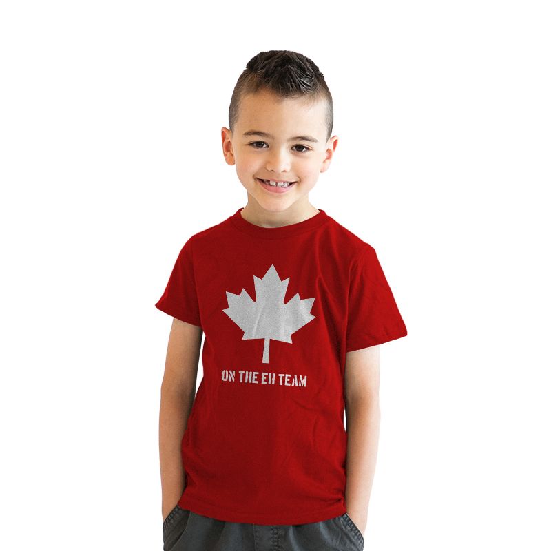 Youth Eh Team Canada T shirt Funny Canadian Shirts Kids Novelty T shirt Hilarious - Crazy Dog Youth T Shirt