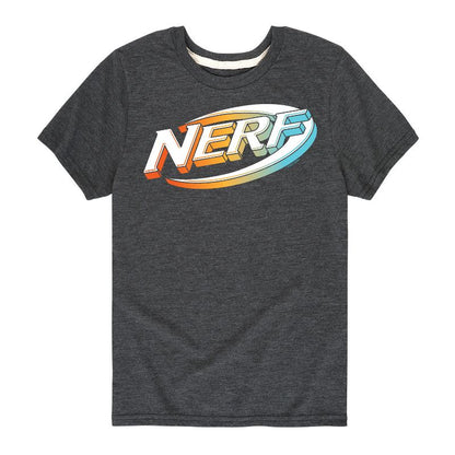 تي شيرت جرافيكي بأكمام قصيرة بشعار قوس قزح ثلاثي الأبعاد للأولاد من NERF