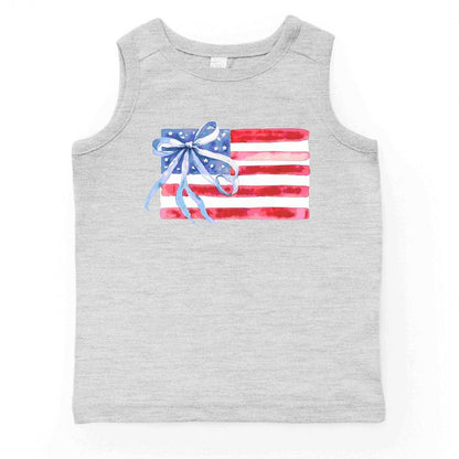 The Juniper Shop Watercolor Flag Coquette Youth Tank Top
