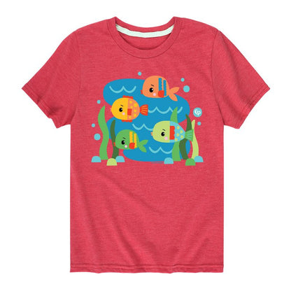 تي شيرت فيشر برايس للأولاد بأكمام قصيرة ورسومات جرافيكية