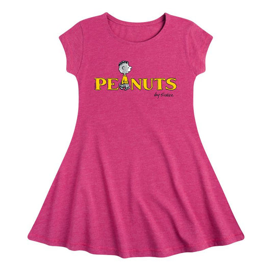 Girls' - Peanuts - Franklin Fit & Flair Cap Sleeve Dress
