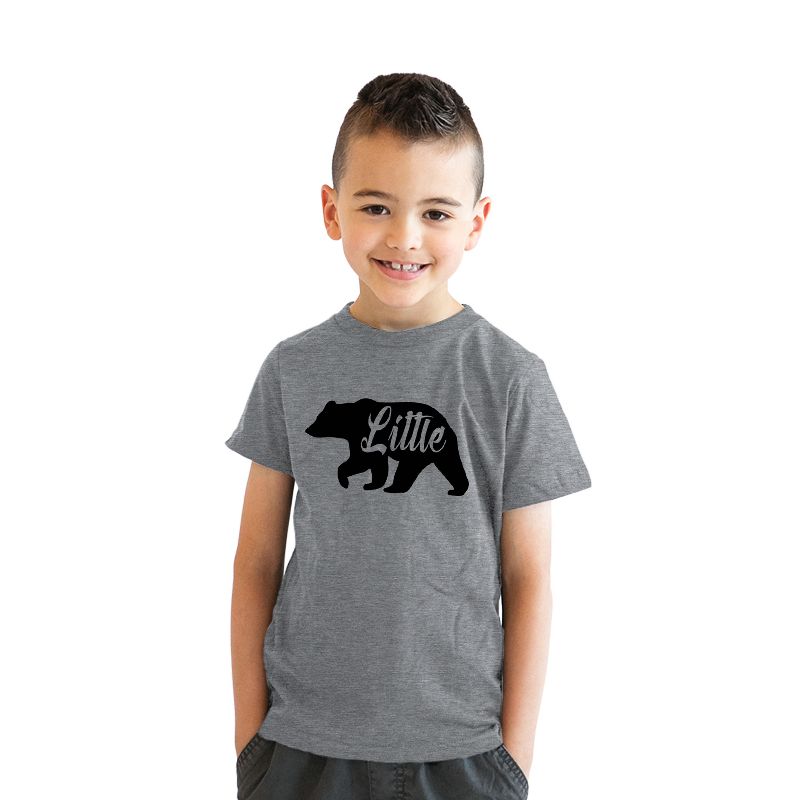 Youth Little Bear Cute Gift for Children Brother Funny Novelty Family T shirt - Crazy Dog Youth T Shirt