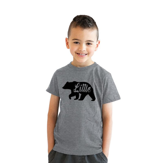 Youth Little Bear Cute Gift for Children Brother Funny Novelty Family T shirt - Crazy Dog Youth T Shirt