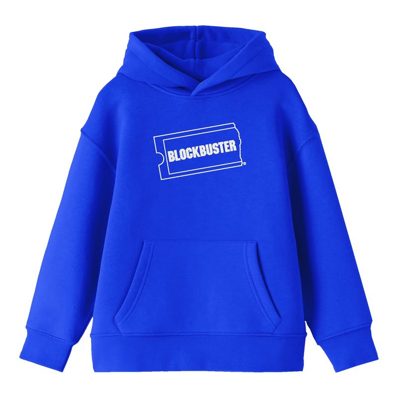 Blockbuster White Logo Youth Royal Blue Hoodie